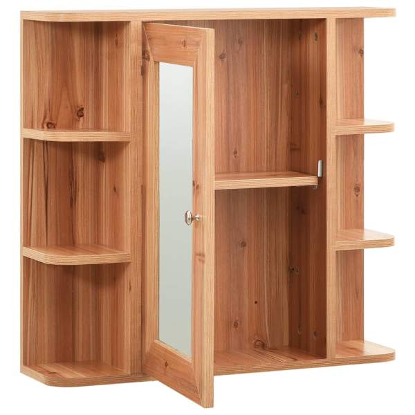  Bad-Spiegelschrank Eichefarben 66x17x63 cm MDF