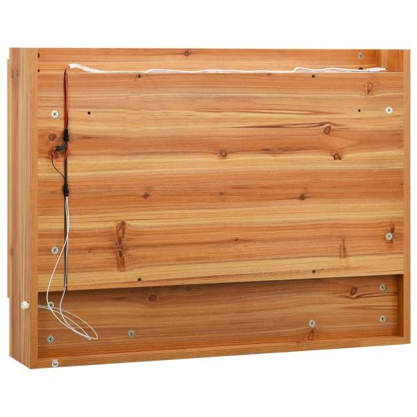  LED-Spiegelschrank fürs Bad Eiche 80x15x60 cm MDF