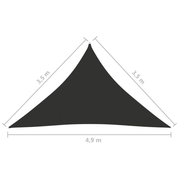 Sonnensegel Oxford-Gewebe Dreieckig 3,5x3,5x4,9 m Anthrazit