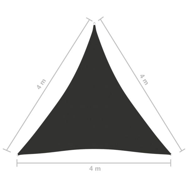  Sonnensegel Oxford-Gewebe Dreieckig 4x4x4 m Anthrazit