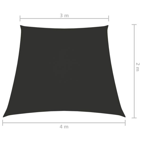  Sonnensegel Oxford-Gewebe Trapezförmig 2/4x3 m Anthrazit