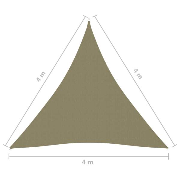  Sonnensegel Oxford-Gewebe Dreieckig 4x4x4 m Beige  