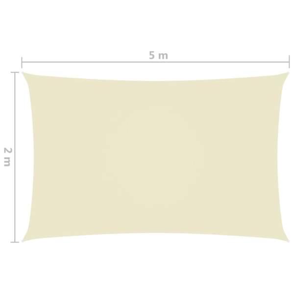  Sonnensegel Oxford-Gewebe Rechteckig 2x5 m Creme