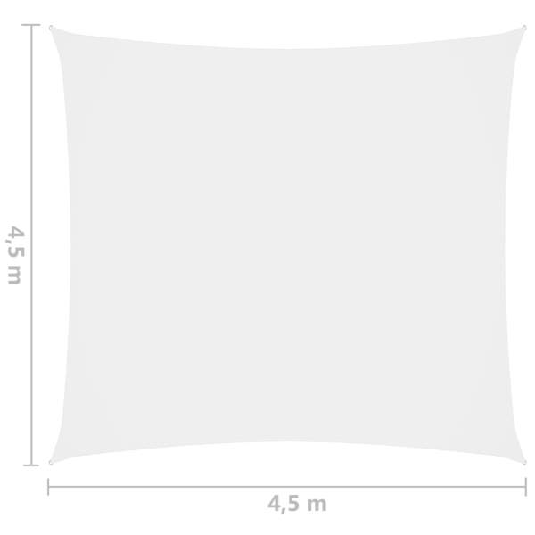  Sonnensegel Oxford-Gewebe Quadratisch 4,5x4,5 m Weiß