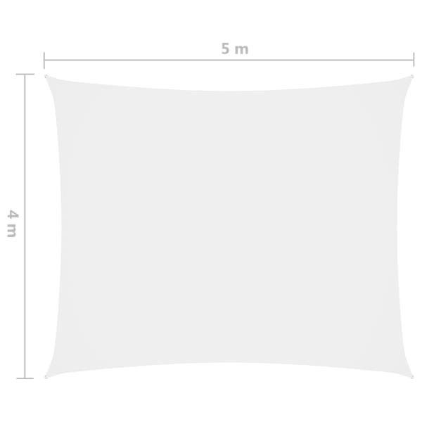  Sonnensegel Oxford-Gewebe Rechteckig 4x5 m Weiß