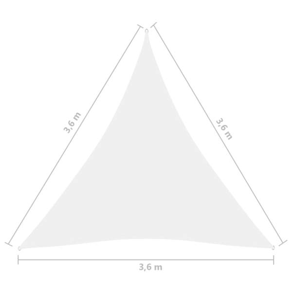  Sonnensegel Oxford-Gewebe Dreieckig 3,6x3,6x3,6 m Weiß