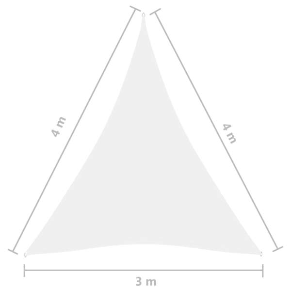  Sonnensegel Oxford-Gewebe Dreieckig 3x4x4 m Weiß