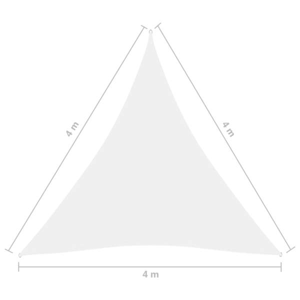  Sonnensegel Oxford-Gewebe Dreieckig 4x4x4 m Weiß