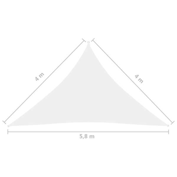  Sonnensegel Oxford-Gewebe Dreieckig 4x4x5,8 m Weiß