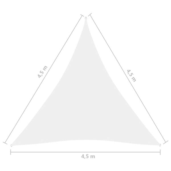  Sonnensegel Oxford-Gewebe Dreieckig 4,5x4,5x4,5 m Weiß