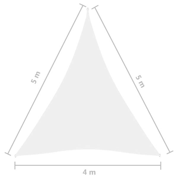  Sonnensegel Oxford-Gewebe Dreieckig 4x5x5 m Weiß