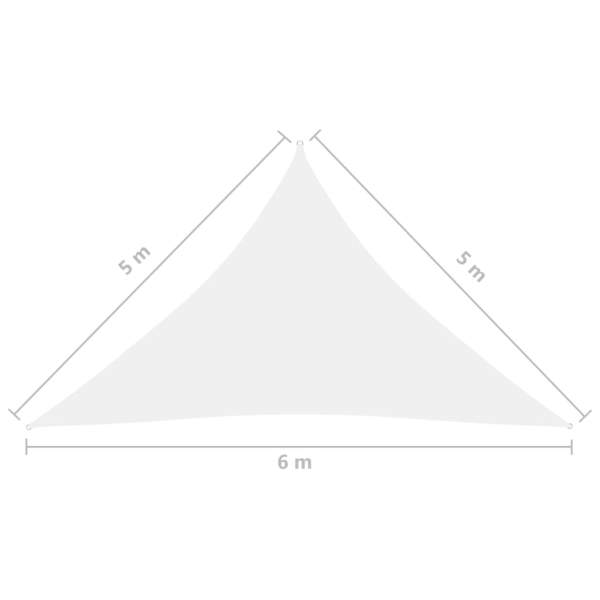  Sonnensegel Oxford-Gewebe Dreieckig 5x5x6 m Weiß