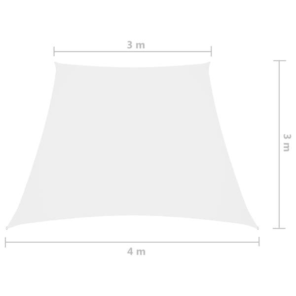  Sonnensegel Oxford-Gewebe Trapezform 3/4x3 m Weiß