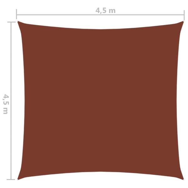  Sonnensegel Oxford-Gewebe Quadratisch 4,5x4,5 m Terracotta