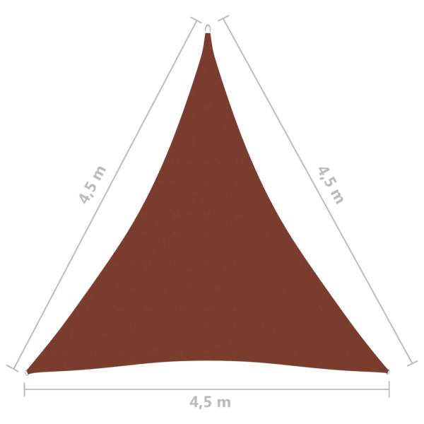  Sonnensegel Oxford-Gewebe Dreieckig 4,5x4,5x4,5m Terrakotta-Rot