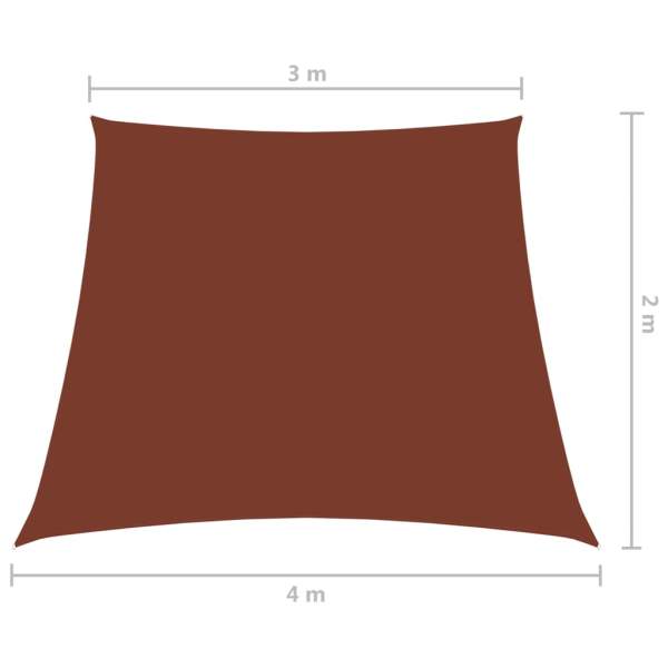  Sonnensegel Oxford-Gewebe Trapezförmig 2/4x3 m Terracotta