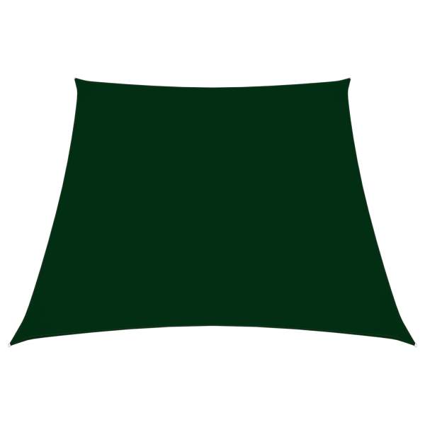  Sonnensegel Oxford-Gewebe Trapezförmig 2/4x3 m Dunkelgrün