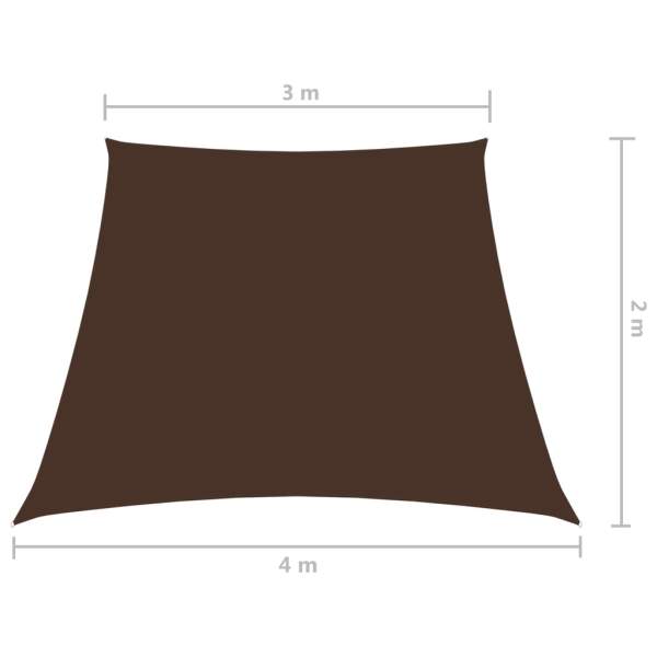  Sonnensegel Oxford-Gewebe Trapezförmig 2/4x3 m Braun