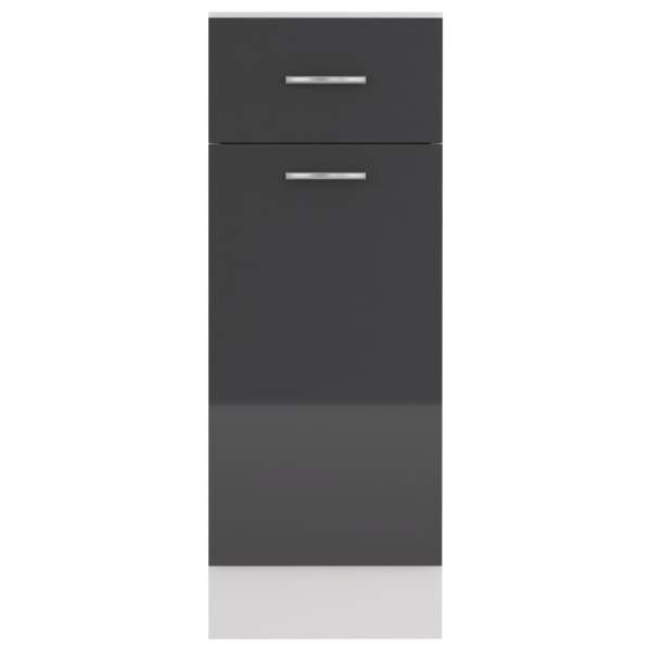Küchenschrank HochglanzGrau 30x46x81,5 cm Spanplatte