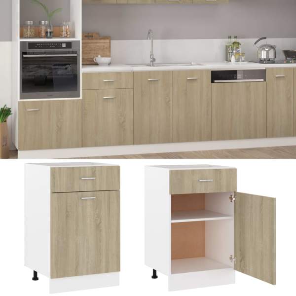  Schubunterschrank Lyon Sonoma-Eiche 50x46x81,5 cm Holzwerkstoff
