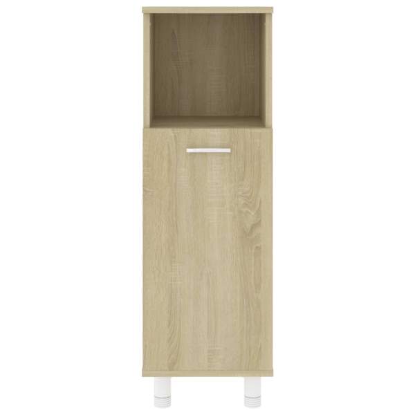  Badezimmerschrank Sonoma-Eiche 30x30x95 cm Holzwerkstoff