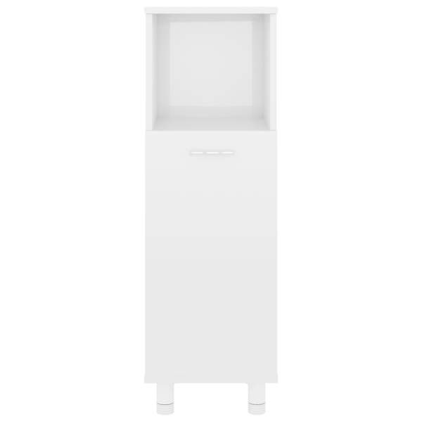  Badezimmerschrank Hochglanz-Weiß 30x30x95 cm Holzwerkstoff