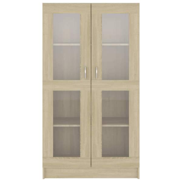  Vitrinenschrank Sonoma-Eiche 82,5x30,5x150 cm Holzwerkstoff