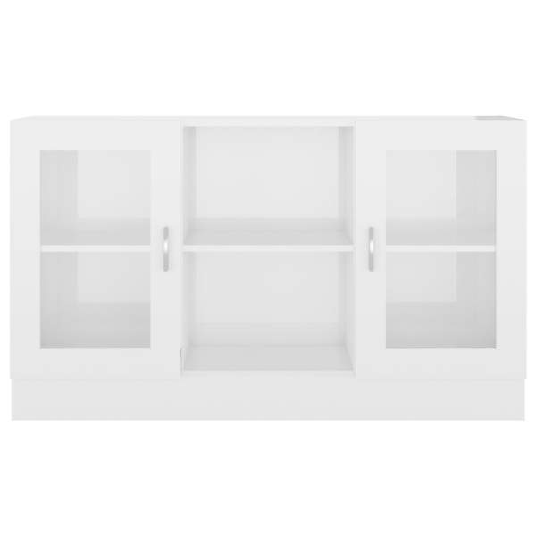  Vitrinenschrank Hochglanz-Weiß 120x30,5x70 cm Holzwerkstoff