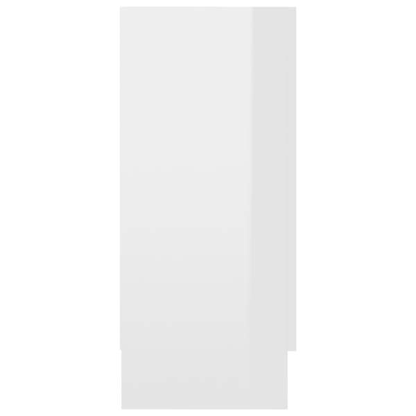  Vitrinenschrank Hochglanz-Weiß 120x30,5x70 cm Holzwerkstoff