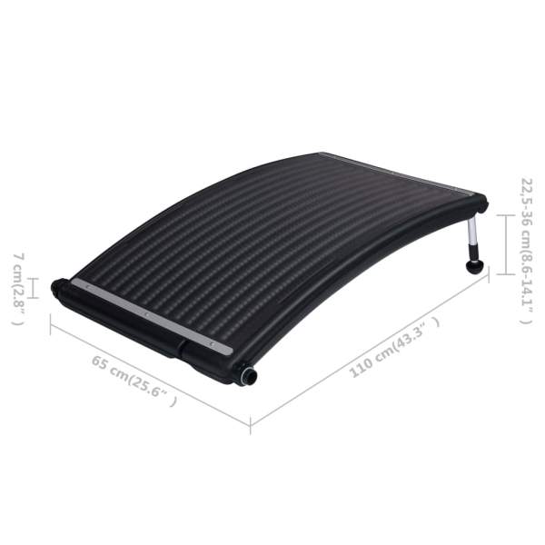  Gebogenes Solar-Heizpaneel für Pool 110x65 cm