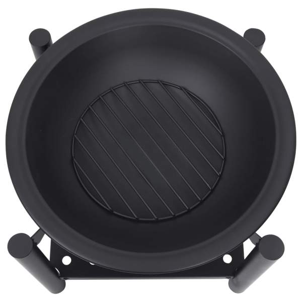 Feuerschale mit Schürhaken 54x54x55 cm Stahl 