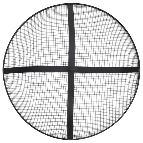 Feuerschale mit Schürhaken 54x54x55 cm Stahl 