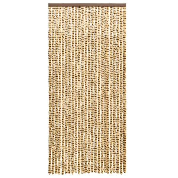  Insektenschutz-Vorhang Beige und Braun 90x220 cm Chenille