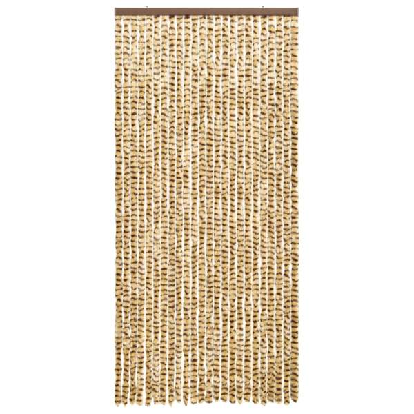  Insektenschutz-Vorhang Beige und Braun 100x220 cm Chenille