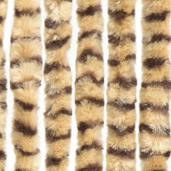  Insektenschutz-Vorhang Beige und Braun 100x220 cm Chenille