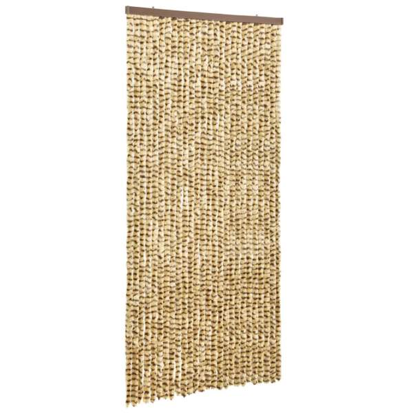  Insektenschutz-Vorhang Beige und Braun 100x220 cm Chenille