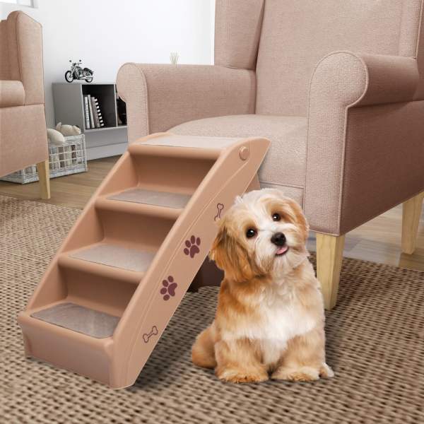  Hundetreppe Klappbar Braun 62x40x49,5 cm