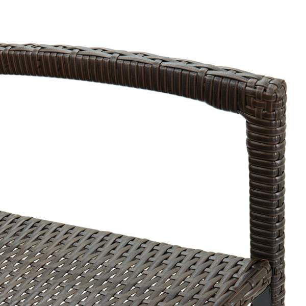 Barhocker 4 Stk. Braun Poly Rattan