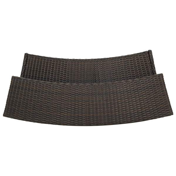  Garten-Bartisch Braun 120x55x110 cm Poly Rattan 