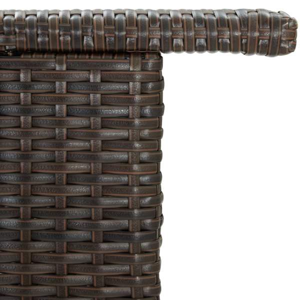  Garten-Bartisch Braun 120x55x110 cm Poly Rattan 