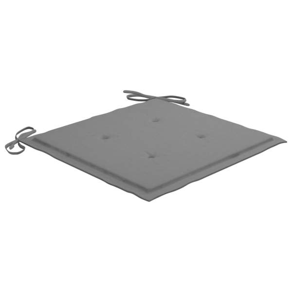  Gartenstuhl-Kissen 6 Stk. Grau 40x40x3 cm Oxford-Gewebe