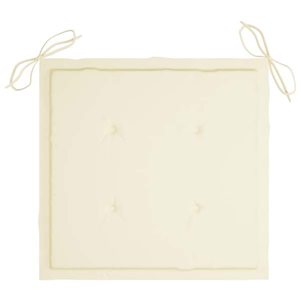  Gartenstuhl-Kissen 2 Stk. Creme 40x40x4 cm Oxford-Gewebe