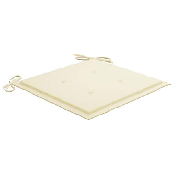  Gartenstuhl-Kissen 2 Stk. Creme 40x40x4 cm Oxford-Gewebe