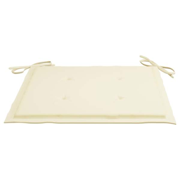  Gartenstuhl-Kissen 2 Stk. Creme 40x40x4 cm Oxford-Gewebe