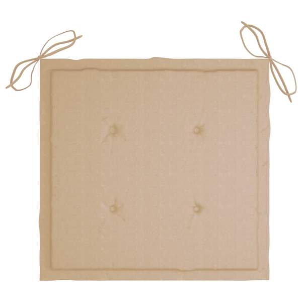  Gartenstuhl-Kissen 6 Stk. Beige 40x40x3 cm Oxford-Gewebe