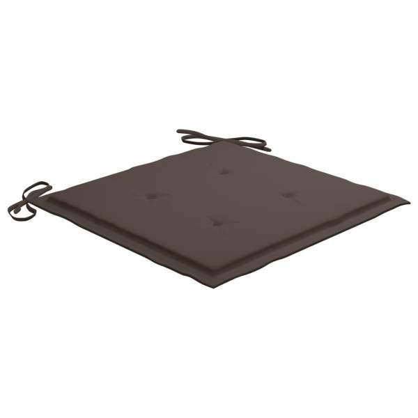  Gartenstuhl-Kissen 2 Stk. Taupe 40x40x3 cm Oxford-Gewebe