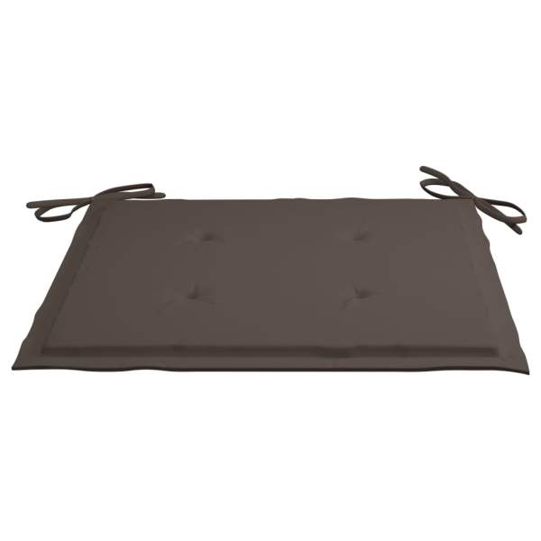  Gartenstuhl-Kissen 2 Stk. Taupe 40x40x3 cm Oxford-Gewebe