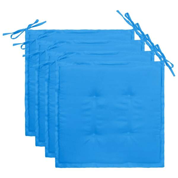  Gartenstuhl-Kissen 4 Stk. Blau 50x50x3 cm Oxford-Gewebe