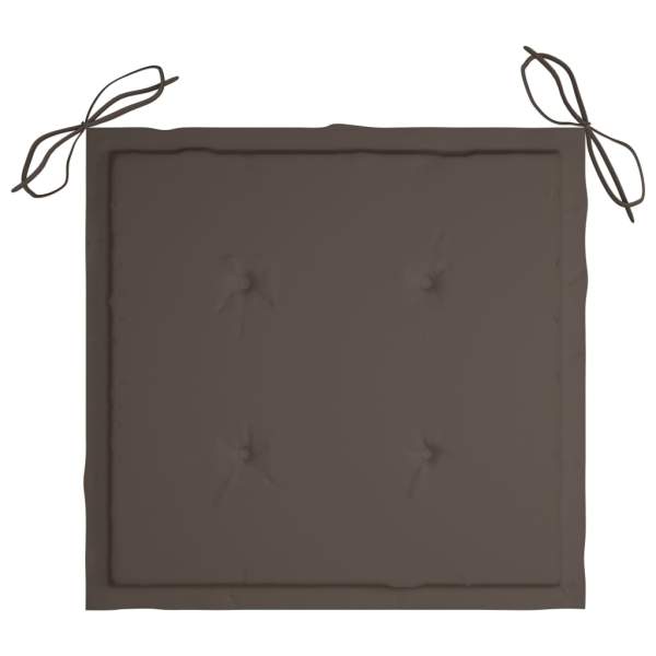  Gartenstuhl-Kissen 4 Stk. Taupe 50x50x3 cm Oxford-Gewebe