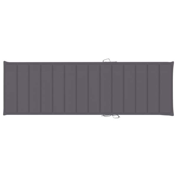  Sonnenliegen-Auflage Anthrazit 200x60x3 cm Oxford-Gewebe